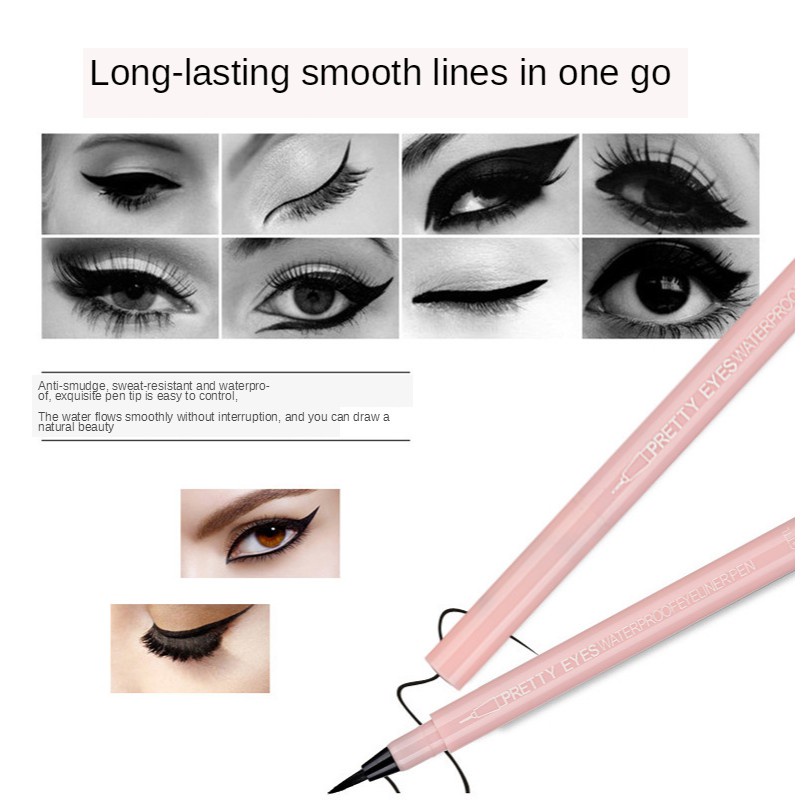 Bút Kẻ Mắt Dạng Lỏng Màu Đen Chống Thấm Nước Lâu Trôi