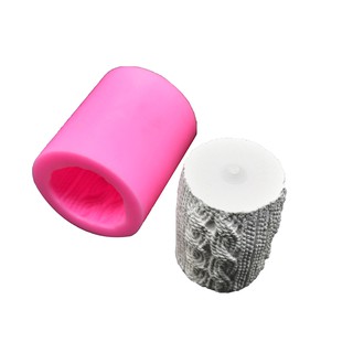 Khuôn Silicon Làm Nến Hình Trụ 3d