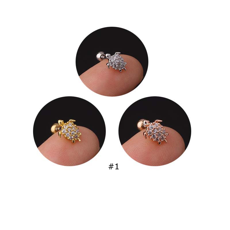 1 Khuyên Tai Dạng Thanh Tạ Bằng Thép Không Gỉ 20g
