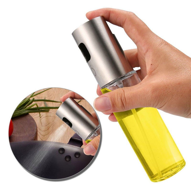 Chai Xịt Dầu Ăn Nồi Chiên Không Dầu-Bình Xịt Dầu Ăn Phun Sương Thuỷ Tinh Cao Cấp 100ml