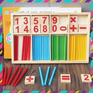 Đồ chơi bộ que tính cho bé, đồ chơi gỗ phát triển trí tuệ.