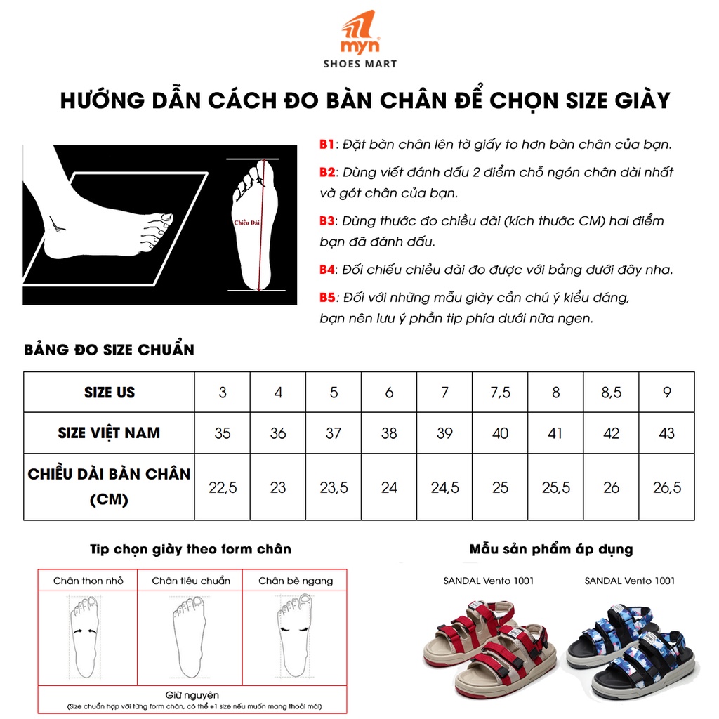 Giày Sandal Nữ Vento_1001 Đế bánh mỳ Streetstyle