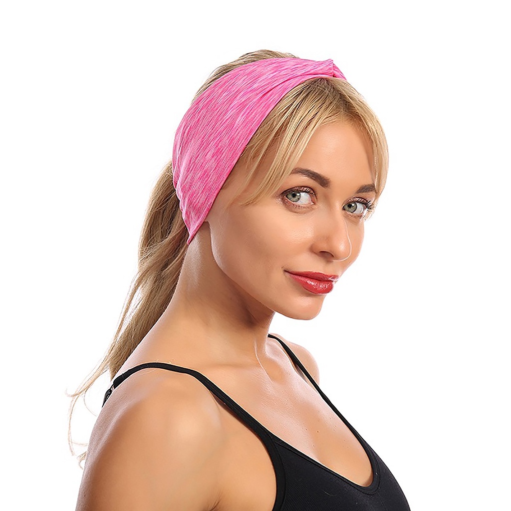 Băng Đô Tập Yoga Chống Mồ Hôi Chất Liệu Lụa Sữa Cho Nữ