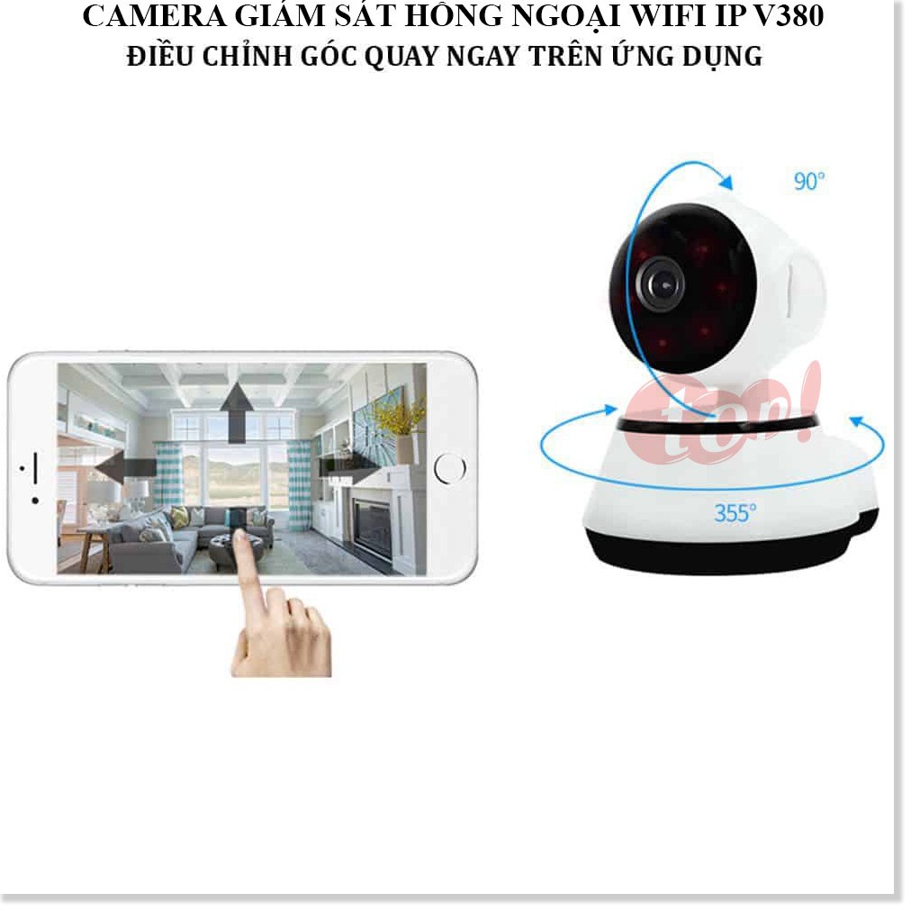 Camera Wifi Chính Hãng V380 ✔Chính Hãng✔️ Kết nối không dây qua điện thoại, Đàm thoại 2 chiều, Xoay 360.