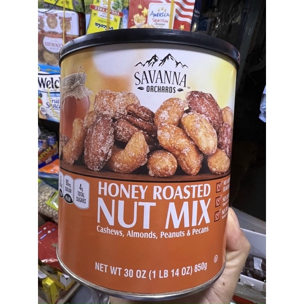 Hạt hỗn hợp tẩm mật ong Savanna Orchards  - Mỹ