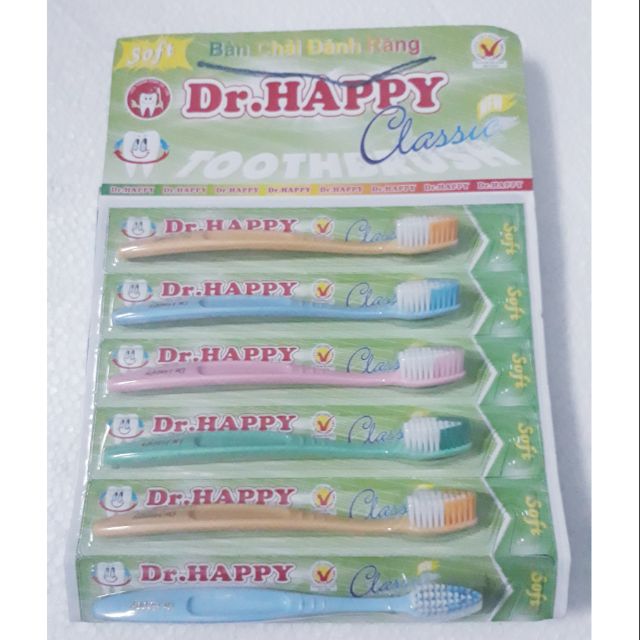 6 cây bàn chải đánh răng Dr.happy (người lớn)