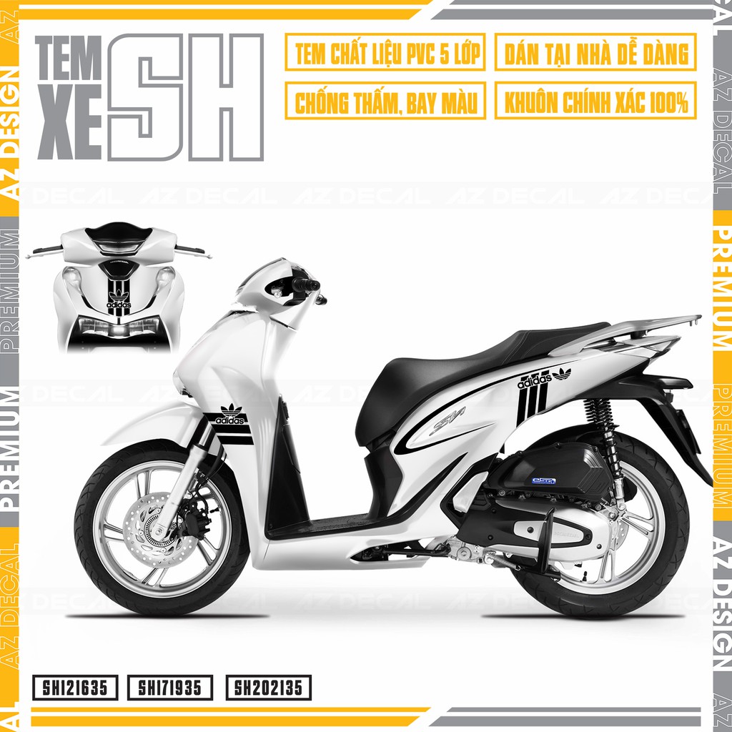 Tem SH Mẫu Adidas Nhiều Màu | SH35 | Decal Rời Dán Xe Máy SH 125i 150i 2012 2016 2018 2020 2021 2022