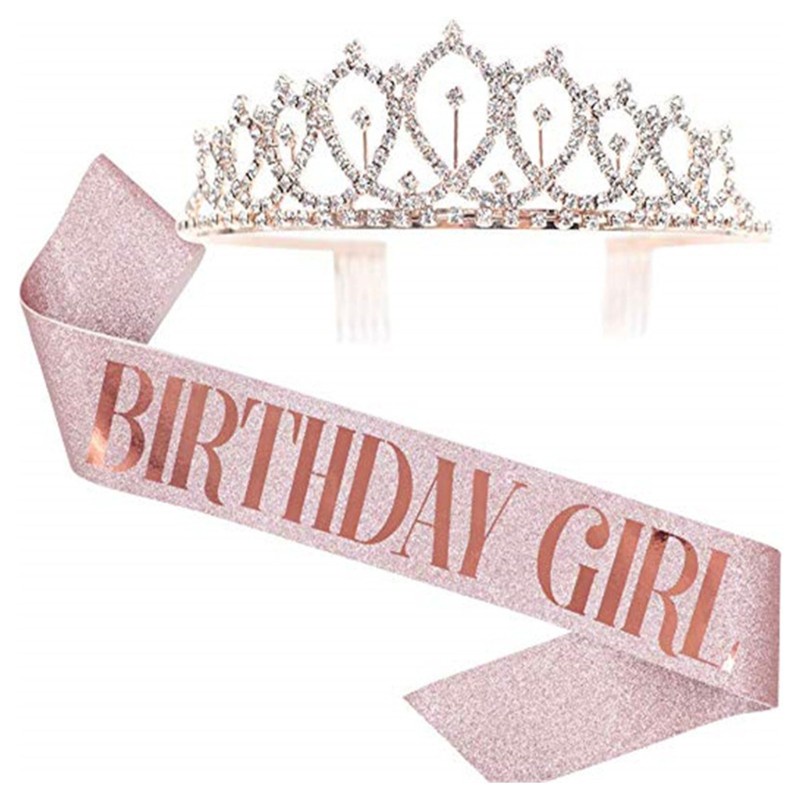 Vương Miện Đính Đá Lấp Lánh Dùng Trang Trí Tiệc Sinh Nhật Cho Nữ