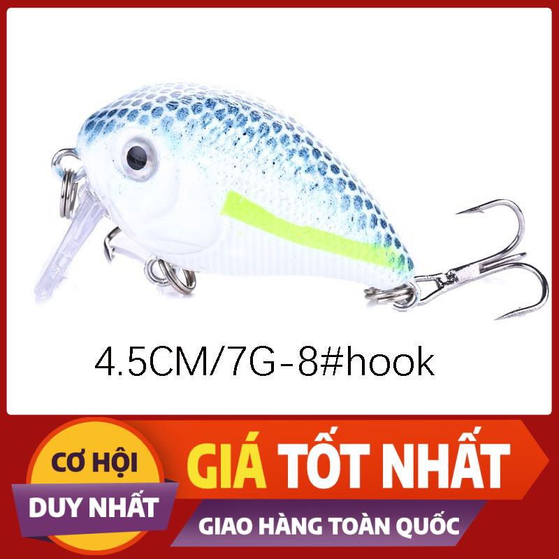 [ Xả Nhanh] Cá Voi Lưng Gù Siêu Nhạy Cá Dài 4,5cm nặng 7gam Siêu Nhạy Cá lóc, cá chuối, cá chim, cá rô, trắm, thiểu