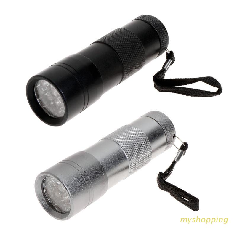 Đèn pin UV 12 bóng LED bằng hợp kim nhôm chống trượt tiện dụng