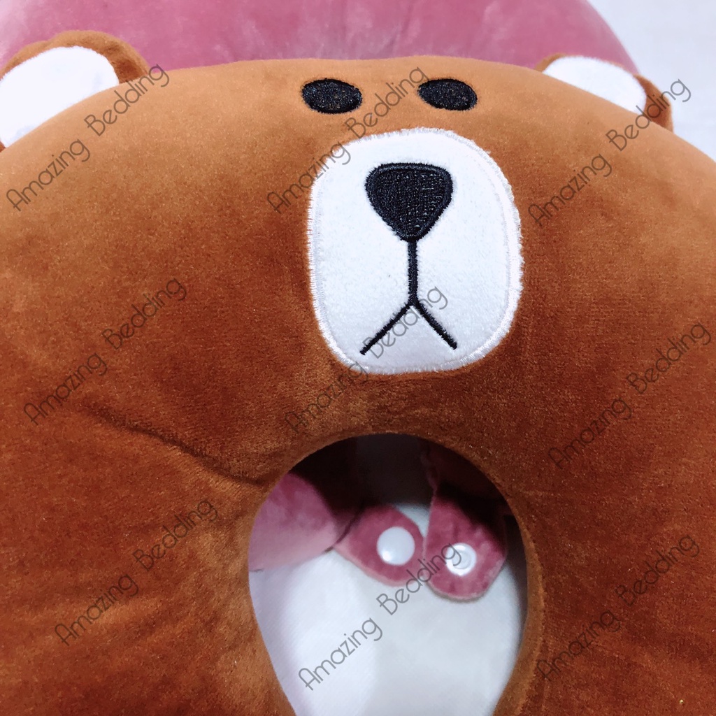 Gối tựa cổ cute giá rẻ ( loại có khuy bấm)