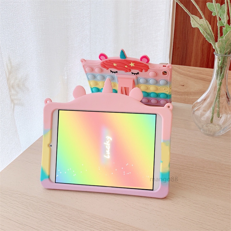 Ốp máy tính bảng silicon mềm họa tiết hoạt hình dễ thương cho Samsung Tab A7 Lite 8.7" 2021 SM-T220 SM-T225