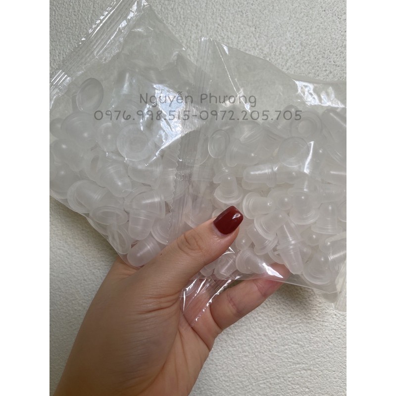 Chum-hũ silicon đựng mực phun xăm(1 gói/~100c)