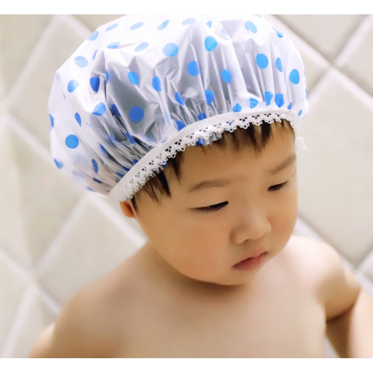 Mũ tắm chùm đầu co giãn chống thấm nước cho bé 1-5 tuổi