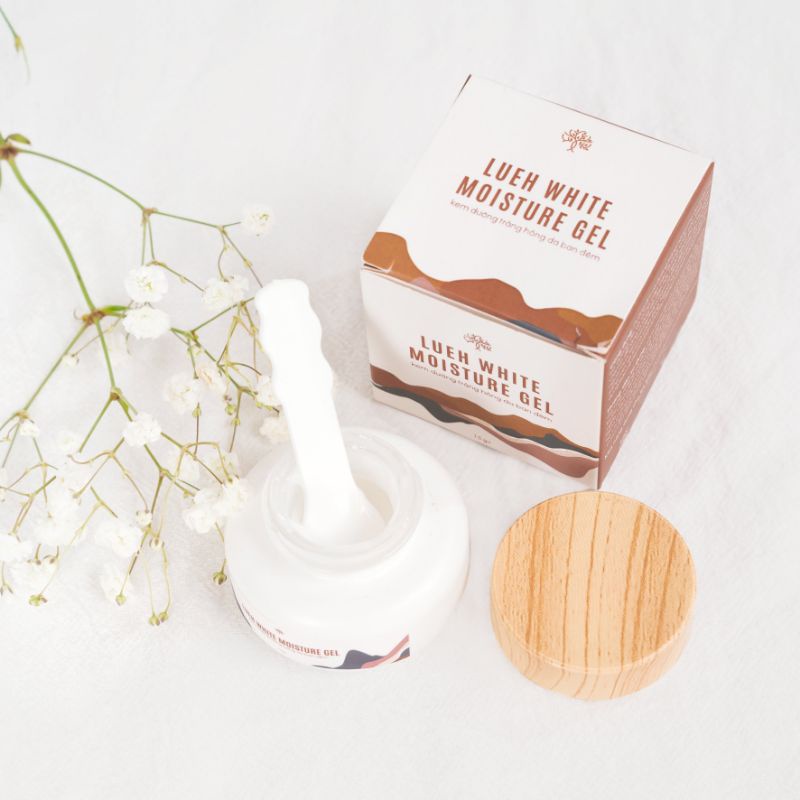Kem dưỡng ẩm, trắng hồng face ban đêm — White Moisture Gel LUEH — mờ thâm nám, ngăn lão hóa sớm