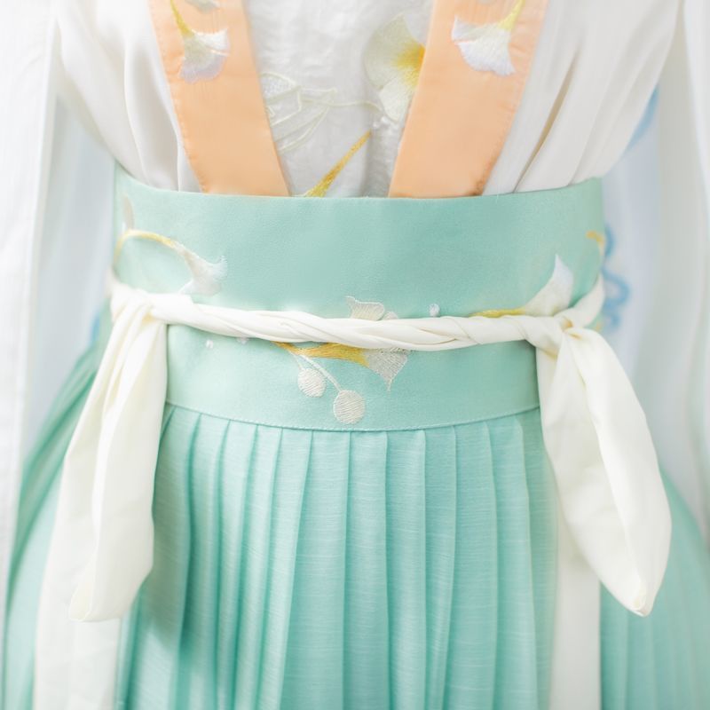 Ginkgo Đầm Hán Phục Phong Cách Trung Hoa Dài Đến Ngực Tay Rộng Siêu Nữ Tính Phong Cách Cổ Điển Ginkgo Wei Jin Cho Nữ