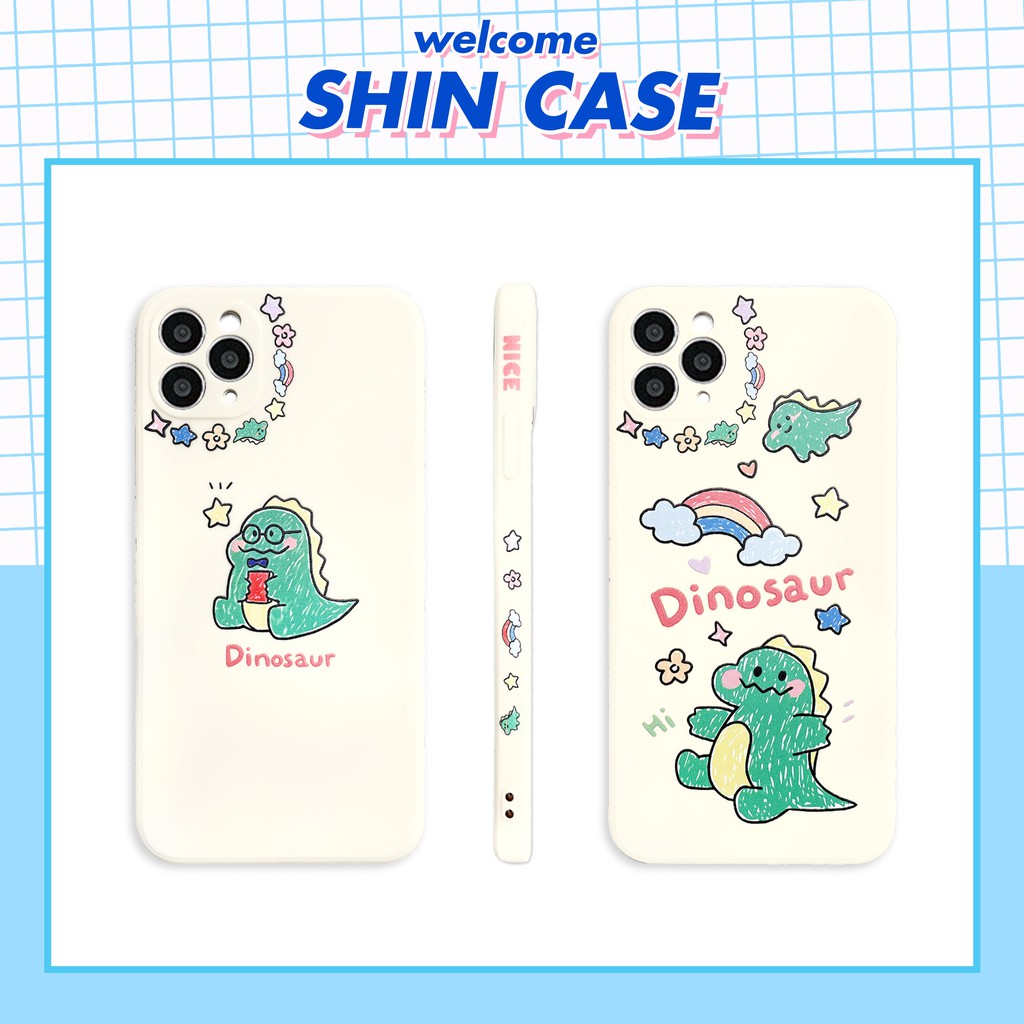Ốp lưng iphone Dino Mập cạnh vuông in hình viền 5/5s/6/6plus/6s/6splus/7/7plus/8/8plus/x/xr/xs/11/12/pro/max/plus/promax