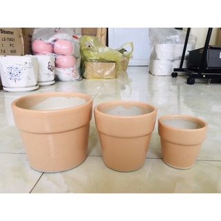 Chậu men sứ Bát Tràng - xô 3 size