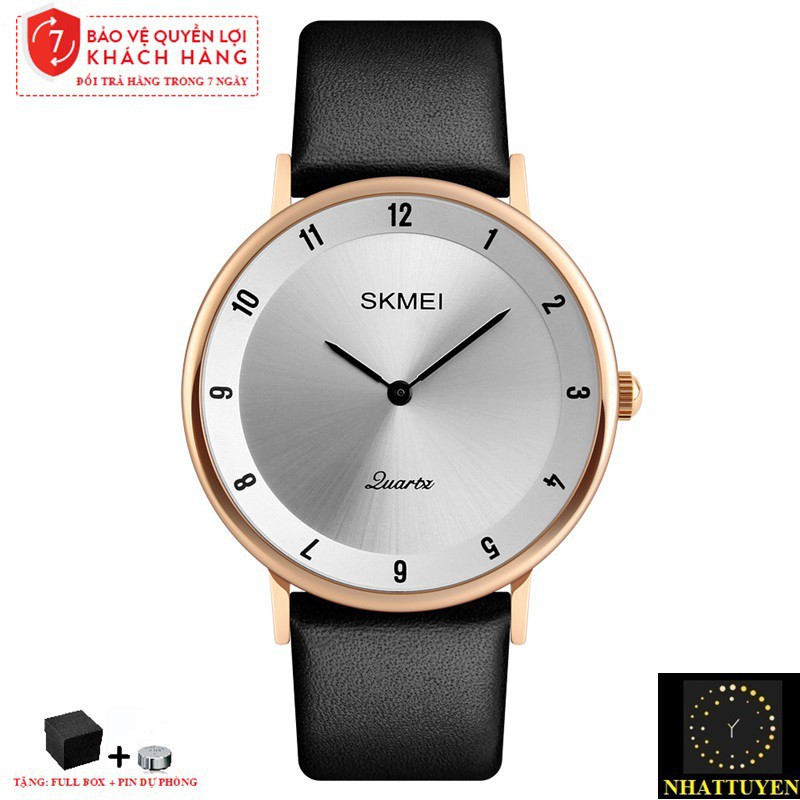 [ xả kho ] ĐỒNG HỒ NAM SKMEI 1263, DÂY DA CAO CẤP, KIỂU DÁNG SANG TRỌNG, SIÊU MỎNG