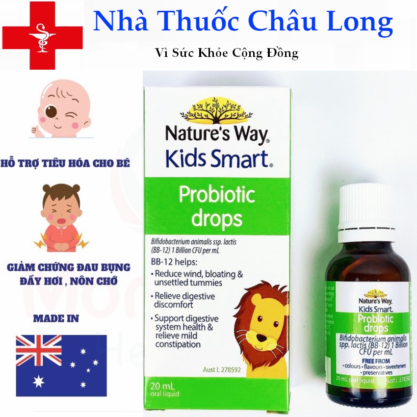 Siro Uống Nature's Way Kids Smart Drops Probiotic Bổ Sung Men Vi Sinh Cho Bé 20ml - Hàng nội địa Úc