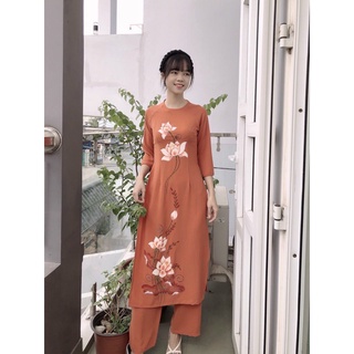 (VẢI ĐŨI-LỤA) Áo dài đi chùa, Áo dài