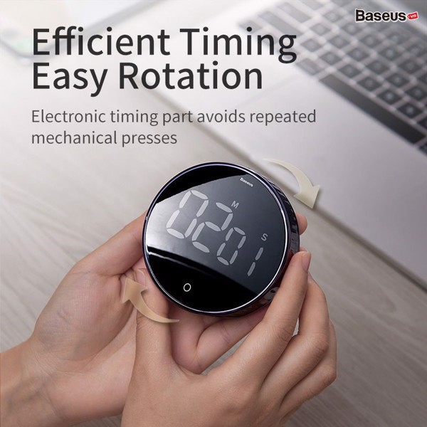 Đồng hồ hẹn giờ đếm ngược Baseus Heyo Rotation LED Countdown Timer