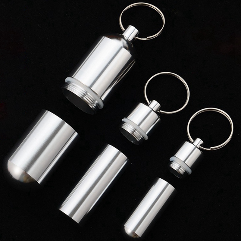 Hộp Đựng Thuốc mini Bằng Thép Không Gỉ / Hợp Kim Nhôm Chống Thấm Nước
