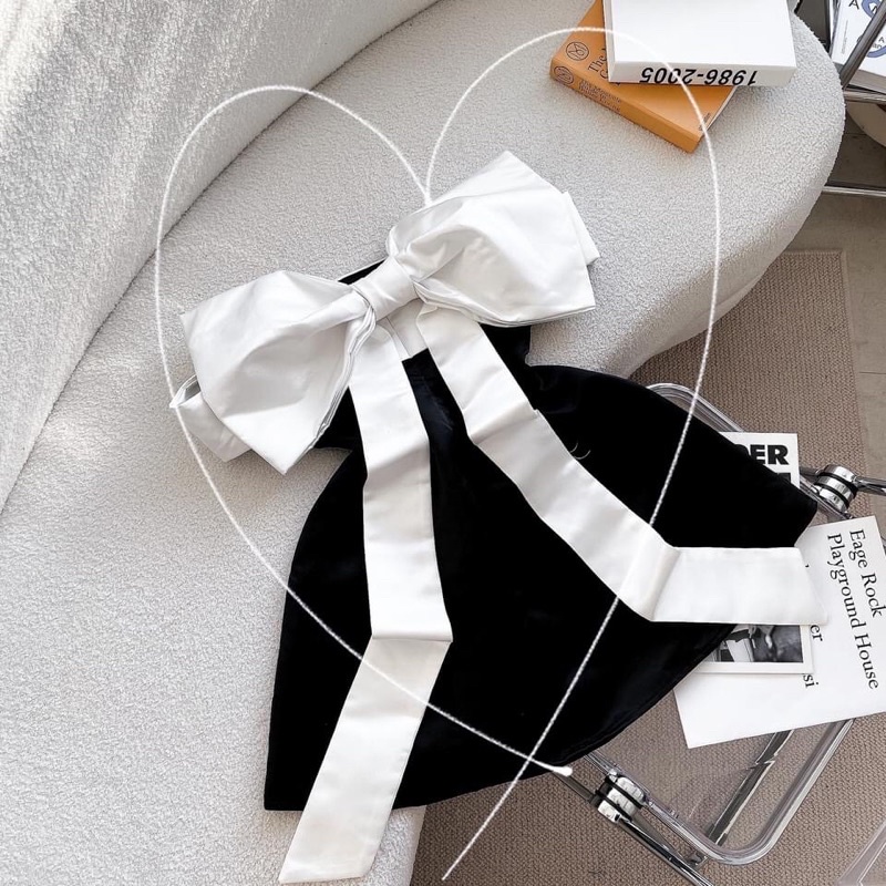 VÁY-ĐẦM TACTA NƠ LƯNG TRỄ VAI “sunny dress” tiểu thư