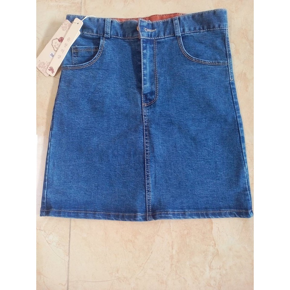 CHÂN VÁY JEANS CHỮ A CAO CẤP TRƠN VÀ RÁCH lẻ size bán rẻ nốt ạ