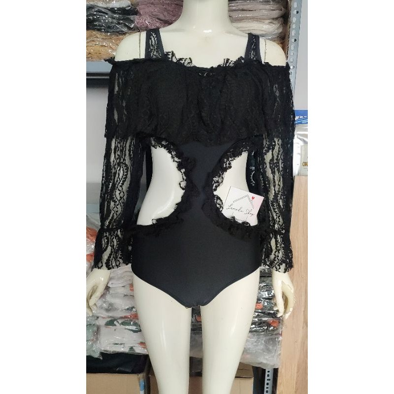 Bikini Áo Tắm Ren Dài Tay Quảng Châu LMD45 Hottrend 2021 Bánh Bèo Khoét Eo Sexy Gợi Cảm Che Khuyết Điểm | BigBuy360 - bigbuy360.vn