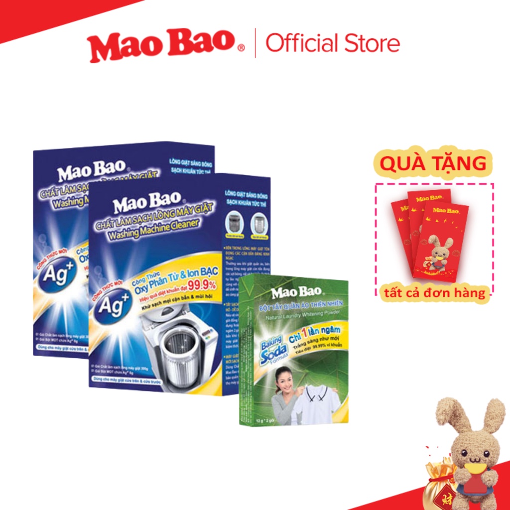 Chất vệ sinh lồng máy giặt Ag+ Mao Bao 306g