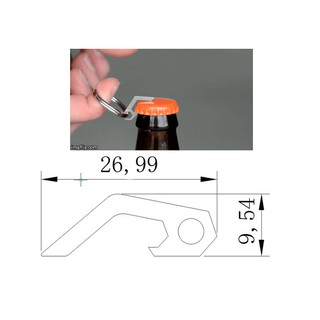 Móc Khóa Mở Nắp Bia Titan Siêu Mini