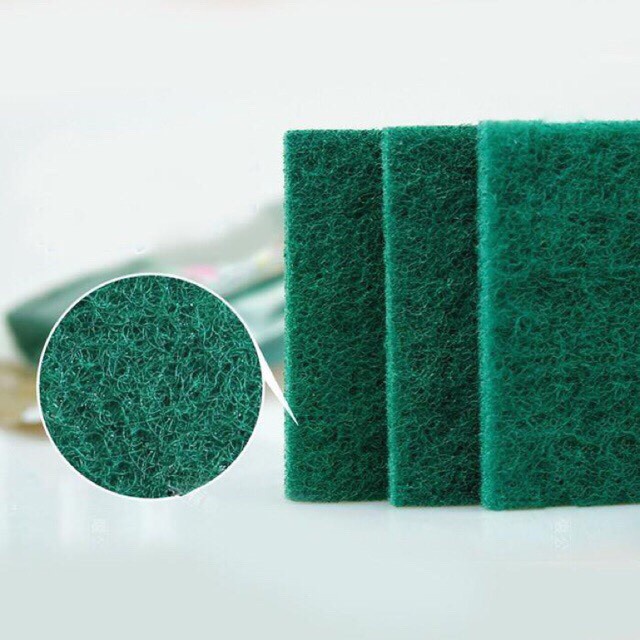 Tấm cước cọ rửa bát chén đĩa màu xanh 3S