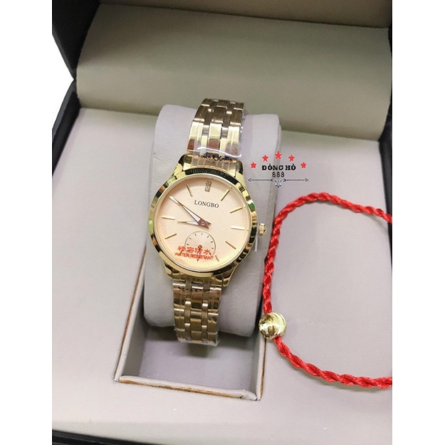 Đồng Hồ Nữ Nam LONGBO 1189 Chống nước , chống xước + Tặng 1 vòng tỳ hưu phong thủy