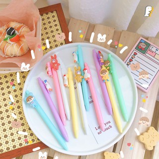 [Hàng có sẵn] Bút bi nước mực gel màu đen Girl and Friends