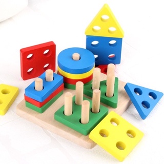 đồ chơi thả gỗ 4 trụ