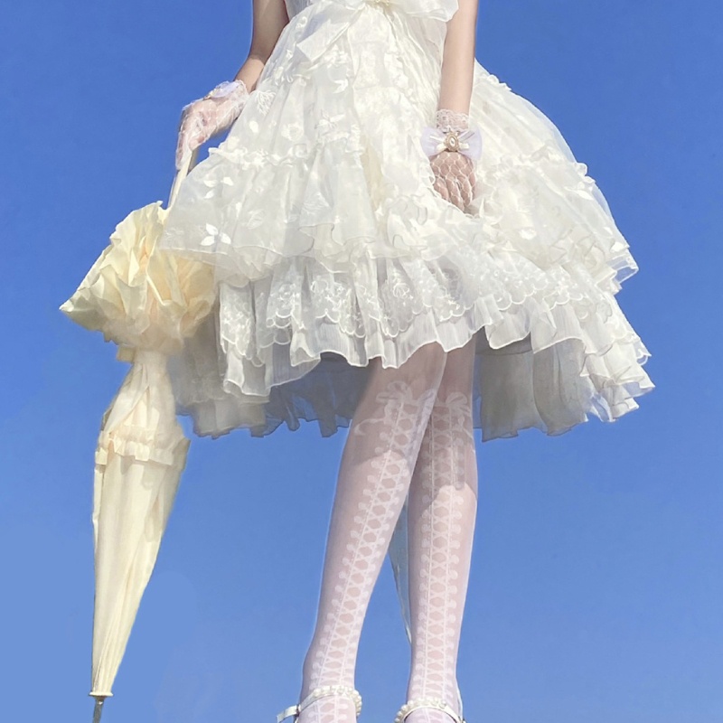 Xiangbao Vớ Dài Qua Gối Đính Nơ Giả Hoạt Hình Nhật Bản Lolita Cho Nữ So