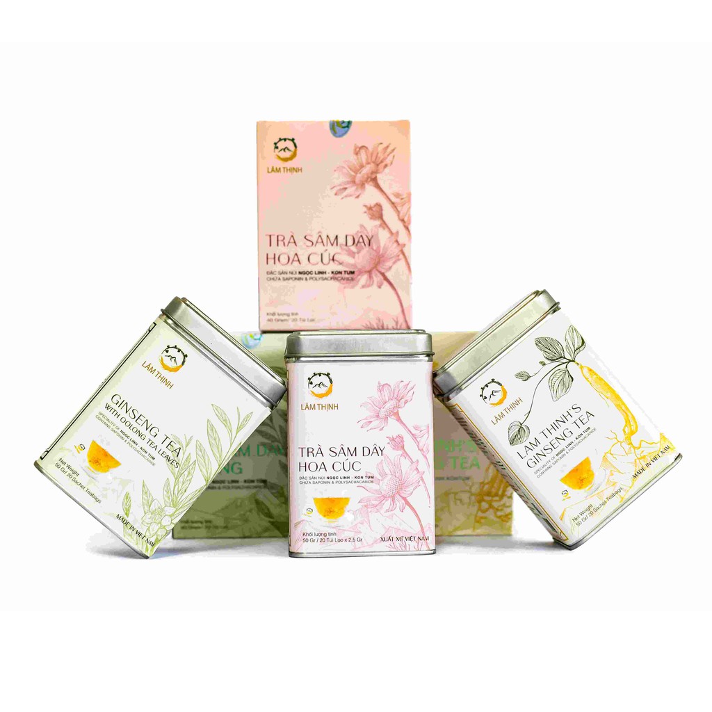 Trà túi lọc sâm dây ngọc linh 40gr và 50gr lâm thịnh ocop kon tum