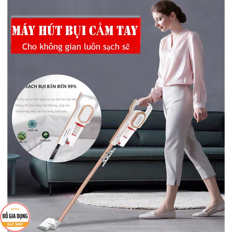 Máy hút bụi cầm tay gia đình CÁT Á 2 trong 1 thế hệ mới công suất 600W - Hút sạch mọi vị trí vt124