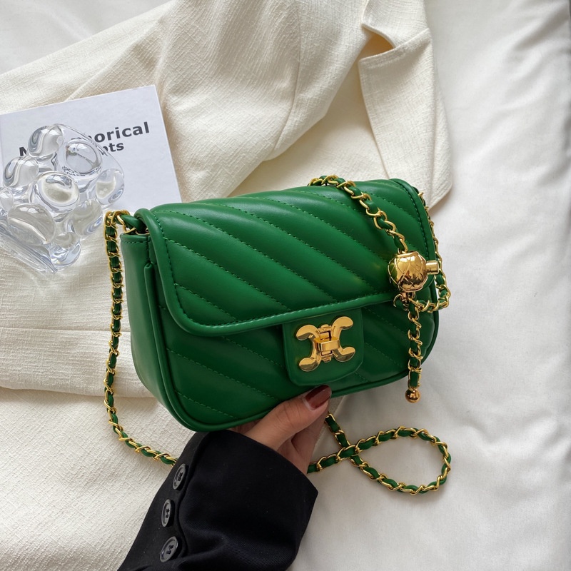 Túi Đeo Chéo Hình Vuông Cỡ Nhỏ Phối Dây Đeo Sợi Xích Kiểu Hàn Quốc Thời Trang Mùa Hè Hàng Mới 2022 Dành Cho Bạn Nữ