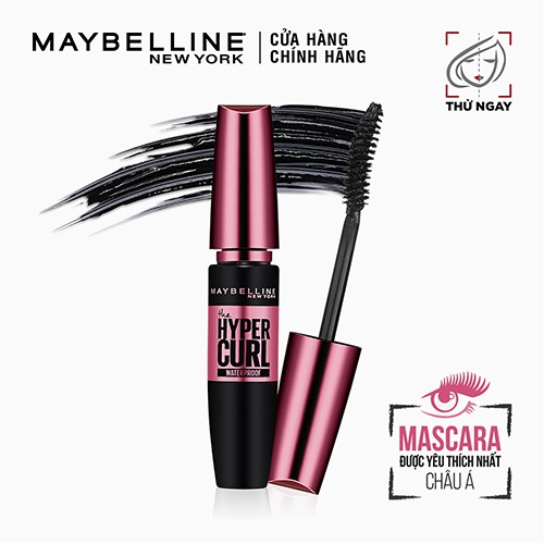 Mascara Dài Mi và Cong Mi Maybelline New York Hyper Curl Waterproof Chuốt Mi Đen 9.2ml