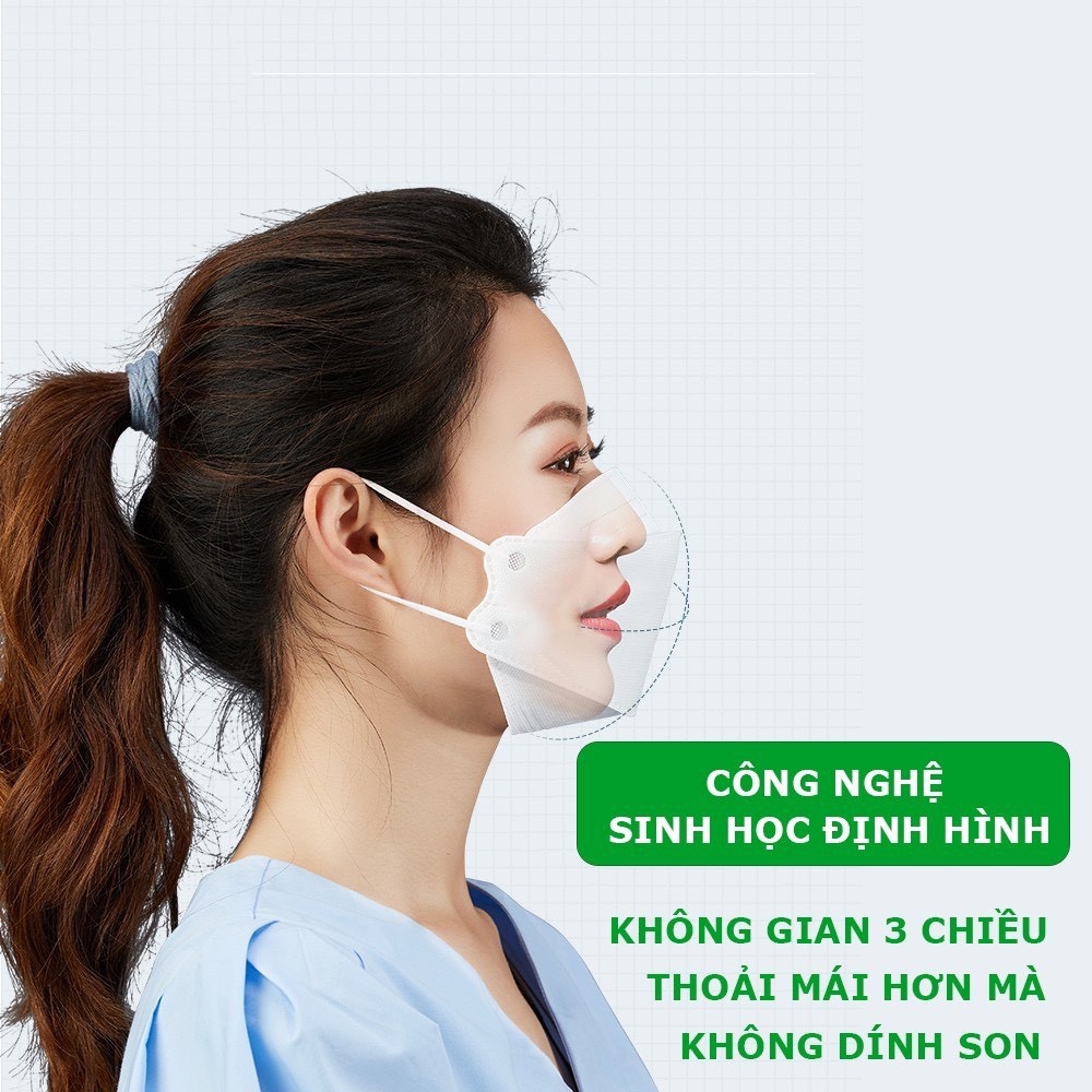 Khẩu trang 4D Kf94 tiêu chuẩn Hàn Quốc (50 chiếc) - HeBi oficial | BigBuy360 - bigbuy360.vn