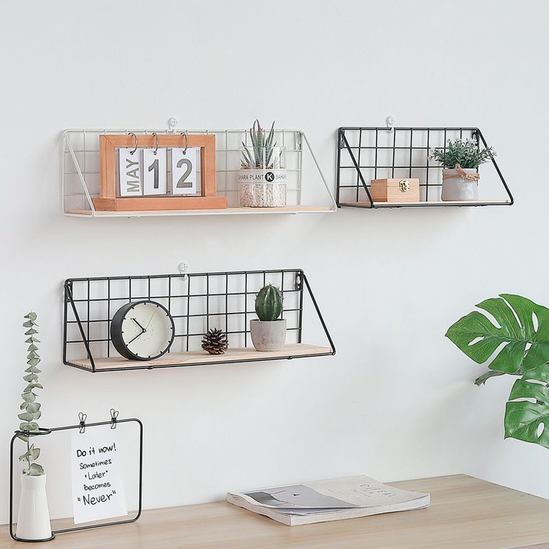Kệ Treo Tường - Kệ Sắt Đáy Gỗ Để Đồ Đa Năng Trang Trí Nhà Cửa Decor Phòng