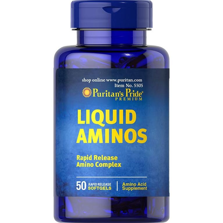 Viên đạm tăng cân Puritan's Pride Liquid Aminos 50 viên | Thế Giới Skin Care