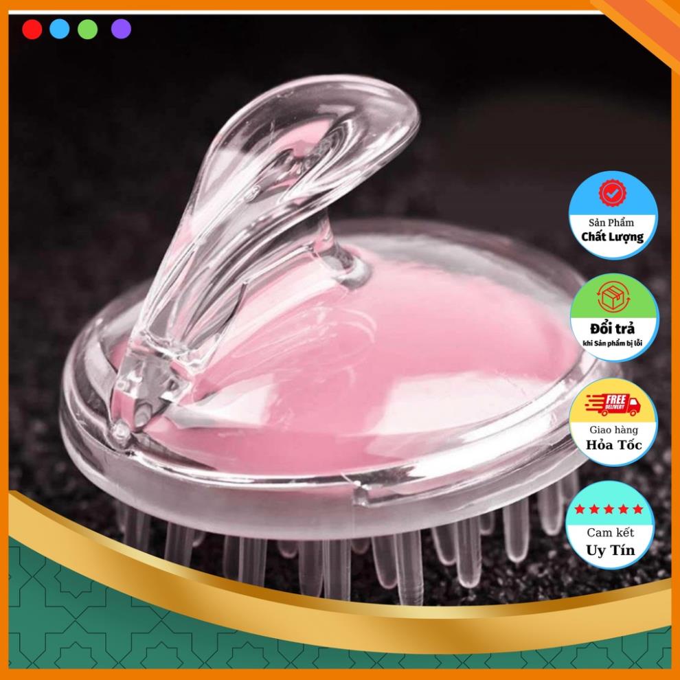 Lược Gội Đầu Massage Gai Silicon Siêu Hot, đàn hồi tốt, chống rụng tóc, Sạch gàu, giảm stress