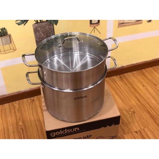 Bộ nồi xửng hấp 2 tầng Goldsun 30cm
