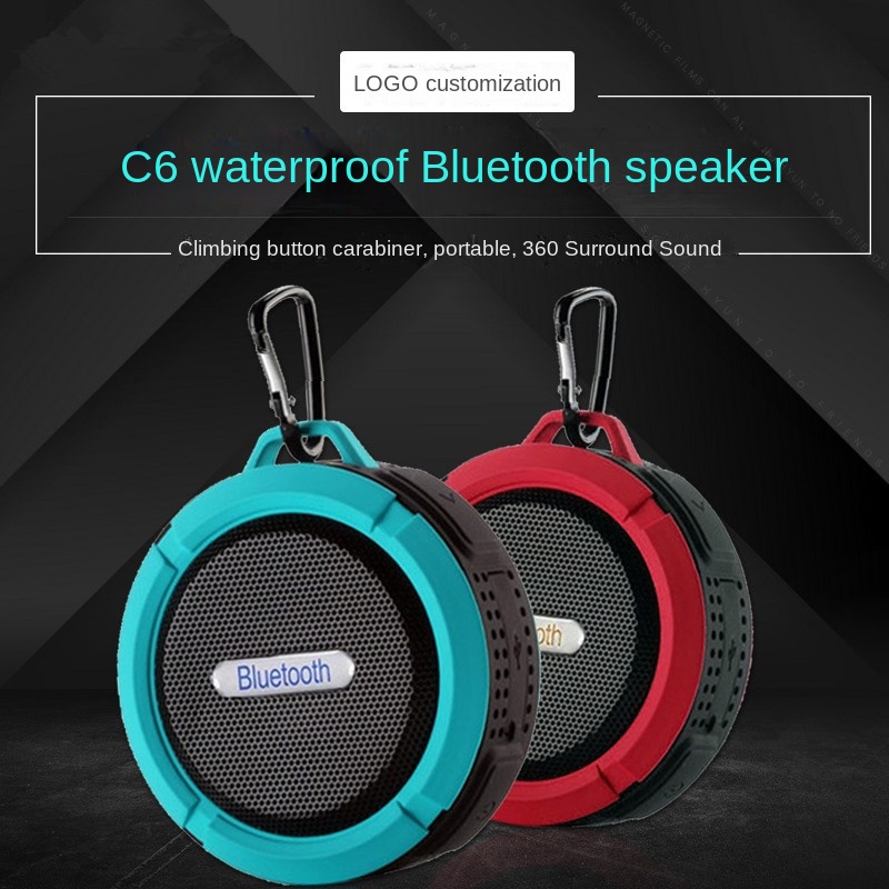 Loa Bluetooth C6 Âm Thanh Siêu Trầm Chống Nước Có Giác Hút Gắn Xe Hơi/Điện Thoại