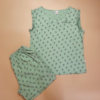 Đồ bộ quần đùi áo sát nách. Set bộ đồ nữ chất đũi thái. Hàng hè HIFA Shop Hoàng Hiền MS:BD16
