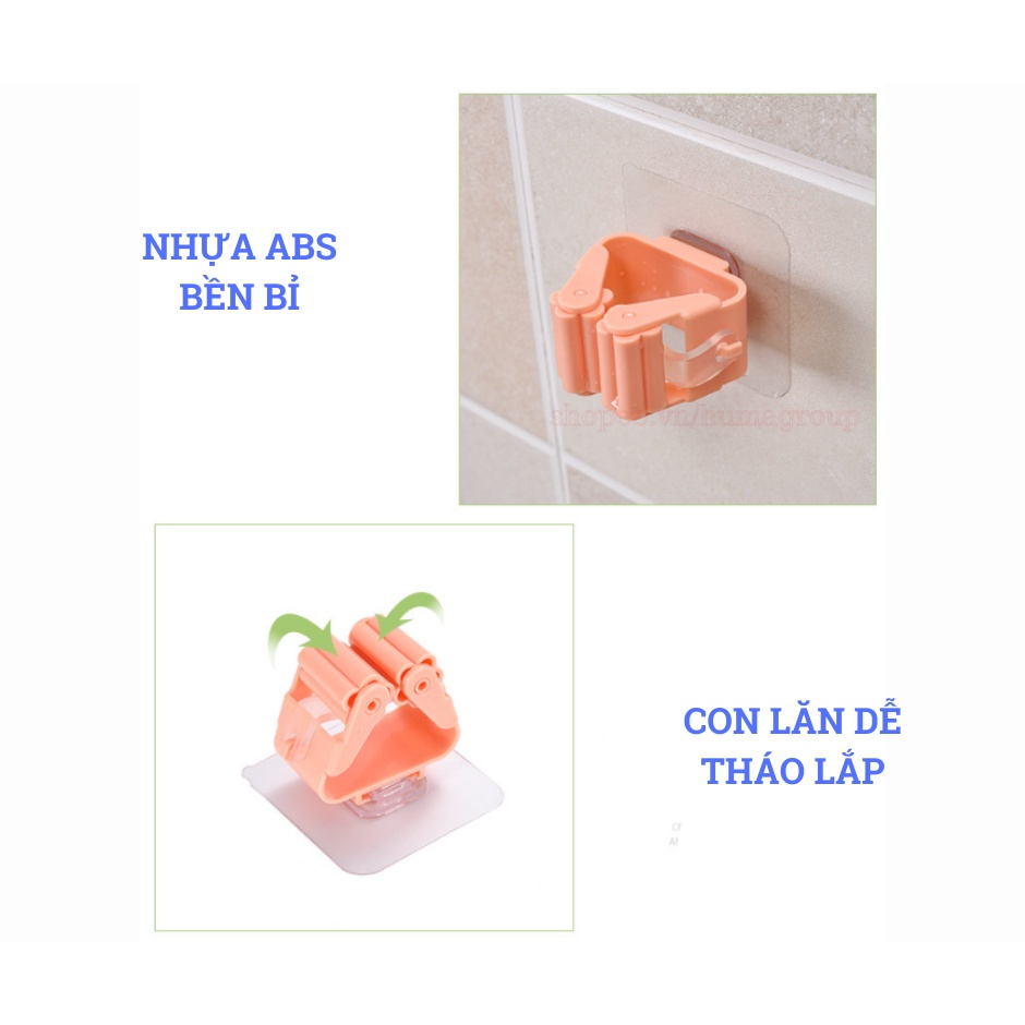 Móc Dán Tường Kẹp Giữ Cây Lau Nhà, Móc Treo Chổi Đa Năng Chịu Lực Tốt - HM261