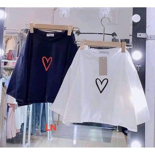 Áo phông nữ tay lỡ- áo crt viền trái im